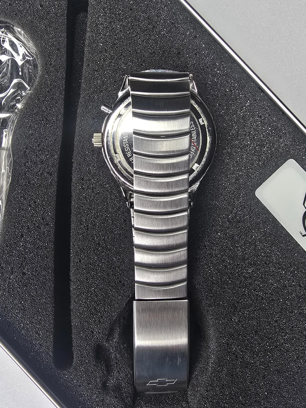 Chevrolet Corvette  Watch Set  Original Tin + Sealed Keychain